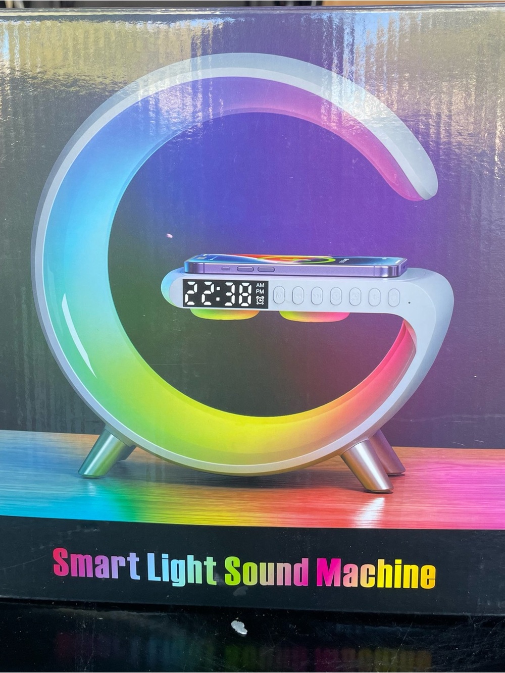 Smart Light Sound Machine with RGB Mood Lighting - White